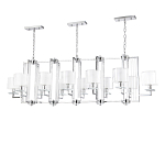 Люстра прямоугольной формы с 12-ю цилиндрическими плафонами из стекла Laurent варинант исполнения - 3 | Loft Concept в Санкт-петербурге