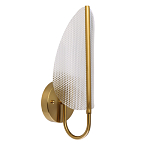 Бра с изогнутым рельефным плафоном Textured Glass варинант исполнения - 1 | Loft Concept в Санкт-петербурге