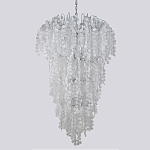 Люстра с прозрачными и белыми подвесками в виде лепестков FAIRYTREE Light варинант исполнения - 1 | Loft Concept в Санкт-петербурге