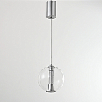 Подвесной светильник с плафоном в форме шара Inner Gleam Orb silver варинант исполнения - 9 | Loft Concept в Санкт-петербурге