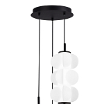 Люстра светодиодная каскадная с 3-мя белыми воздушными плафонами Glowing Cloud варинант исполнения - 5 | Loft Concept в Санкт-петербурге