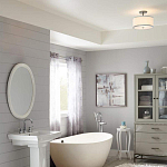 Потолочный светильник с цилиндрическим плафоомн из опалового матового стекла с металлическим обручем Feiss варинант исполнения - 5 | Loft Concept в Санкт-петербурге