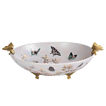 Белое фарфоровое блюдо с изображением бабочек Eden Garden варинант исполнения - 1 | Loft Concept в Санкт-петербурге