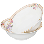 Сервиз столовый из фарфора белый с цветочным принтом на 6 персон 23 предмета Flower Porcelain Collection варинант исполнения - 1 | Loft Concept в Санкт-петербурге