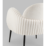 Полукресло Wave Stripes букле белый варинант исполнения - 3 | Loft Concept в Санкт-петербурге