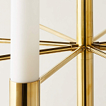 Люстра золотая с 16-ю тонкими цилиндрическими плафонами Shoulders варинант исполнения - 4 | Loft Concept в Санкт-петербурге