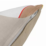 Подушка декоративная хлопковая бежевого цвета с абстрактным принтом Elysian Flow Sand варинант исполнения - 4 | Loft Concept в Санкт-петербурге