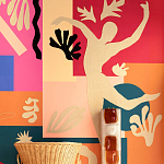 Обои ручная роспись в стиле Арт-деко Jazz Original colourway on painted silk with embroidery варинант исполнения - 4 | Loft Concept в Санкт-петербурге