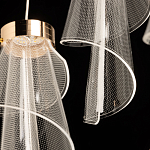 Люстра каскадная с 10-ю прозрачными плафонами Wave Line варинант исполнения - 8 | Loft Concept в Санкт-петербурге