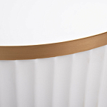 Консоль с ящиком белая с золотом Textured White Console with Gold варинант исполнения - 3 | Loft Concept в Санкт-петербурге