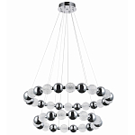 Светодиодная двухъярусная кольцевая люстра Crystal Globule Chandelier Chrome варинант исполнения - 2 | Loft Concept в Санкт-петербурге