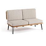 Двухместный диван из акации без подлоконтиков Amra варинант исполнения - 1 | Loft Concept в Санкт-петербурге