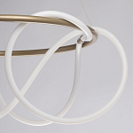 Люстра подвесная круглая золотого цвета с белыми изогнутыми световыми линиями Luke Lampco Tracer Lamp варинант исполнения - 6 | Loft Concept в Санкт-петербурге