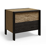 Тумба 2 ящика с подсветкой на рельефном фасаде Warm Industrial варинант исполнения - 2 | Loft Concept в Санкт-петербурге