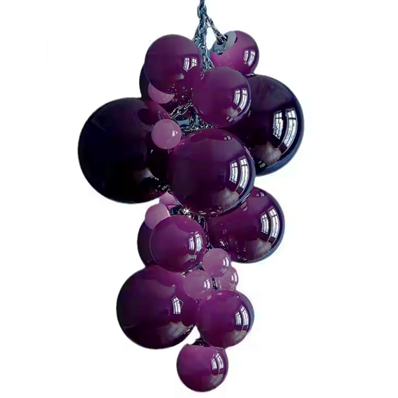 Люстра Grape Balls Сливовый цвет стекла Сливовый Люстра Grape Balls Сливовый цвет стекла Сливовый в Санкт-петербурге | Loft Concept