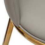 Стул бежевый из экокожи на золотых ножках Attribute of Elegance варинант исполнения - 2 | Loft Concept в Санкт-петербурге