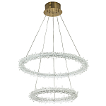 Многоярусная кольцевая люстра с хрустальным декором Gilbertine Crystals Two Rings Chandelier варинант исполнения - 2 | Loft Concept в Санкт-петербурге