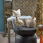 Статуэтка курица с белым цветочным узором и металлическими ножками Rustic Chicken варинант исполнения - 5 | Loft Concept в Санкт-петербурге