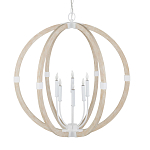 Подвесной светильник из дерева в форме сферы Eco Light варинант исполнения - 3 | Loft Concept в Санкт-петербурге