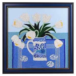 Картина ручная вышивка бисером White Tulips