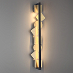 Бра вертикальное черного цвета с золотыми кругами и квадратами Gravyura варинант исполнения - 5 | Loft Concept в Санкт-петербурге