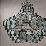 Люстра с каскадом из круглых прозрачных декоративных элементов Harmony of Light варинант исполнения - 2 | Loft Concept в Санкт-петербурге