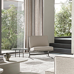 Дизайнерское кресло без подлокотников кожаное на металлическом каркасе PAULA Armchair варинант исполнения - 5 | Loft Concept в Санкт-петербурге