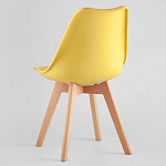 Стул с основой из пластика и мягким сиденьем Arvika Yellow варинант исполнения - 5 | Loft Concept в Санкт-петербурге