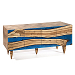 Стильный Буфет лофт 4 двери Cabinet Crimson River фасад эпоксидная смола  варинант исполнения - 2 | Loft Concept в Санкт-петербурге