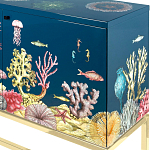 Буфет ручная роспись в морском стиле Cabinet Fondo Marino  варинант исполнения - 2 | Loft Concept в Санкт-петербурге