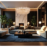 Круглая люстра с хрустальными подвесками на золотистом каркасе Gorgeous Crystal Light варинант исполнения - 12 | Loft Concept в Санкт-петербурге