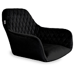 Стул с мягкой черной обивкой из велюра и подъемно-поворотным механизмом на колесиках Harper Black варинант исполнения - 2 | Loft Concept в Санкт-петербурге