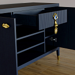 Комод-буфет Elsa Dreams Blue с открытыми полками   варинант исполнения - 1 | Loft Concept в Санкт-петербурге