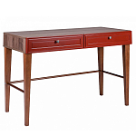 Стол письменный из массива бука с 2-мя ящиками красный Wenge Light варинант исполнения - 1 | Loft Concept в Санкт-петербурге