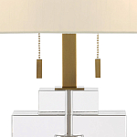 Настольная лампа прямоугольная на прозрачном основании Charm and Luxury варинант исполнения - 1 | Loft Concept в Санкт-петербурге