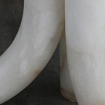 Торшер геометрический с тремя мраморными плафонами Marble Tripod варинант исполнения - 11 | Loft Concept в Санкт-петербурге