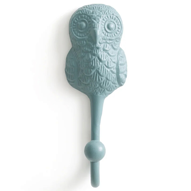 Настенный крючок в виде совы Owl Wall Hook Blue Голубой в Санкт-петербурге | Loft Concept 