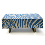 Кофейный стол Kenya Coffee Table Bone Inlay ZEBRA blue варинант исполнения - 2 | Loft Concept в Санкт-петербурге