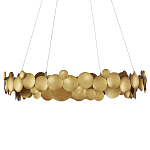 Люстра круглая из многослойных золотых дисков Metal Disc Chandelier варинант исполнения - 2 | Loft Concept в Санкт-петербурге