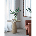 Столик приставной с квадратной столешницей Textured Cream Table варинант исполнения - 8 | Loft Concept в Санкт-петербурге