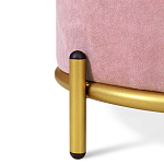 Банкетка овальная пыльно-розовый велюр на 4-х металлических ножках золотого цвета SANJAY варинант исполнения - 4 | Loft Concept в Санкт-петербурге