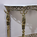 Консоль бронзовая с мраморной столешницей Bronze Console варинант исполнения - 2 | Loft Concept в Санкт-петербурге