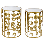 Набор из двух столов из металла Brass Symphony Moon варинант исполнения - 1 | Loft Concept в Санкт-петербурге