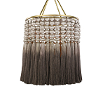 Люстра плетеная с кисточками на золотистом каркасе Boho Tassel Chandelier варинант исполнения - 1 | Loft Concept в Санкт-петербурге