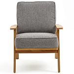 Кресло с каркасом из массива дуба Deniaud Oak Grey Armchair варинант исполнения - 2 | Loft Concept в Санкт-петербурге