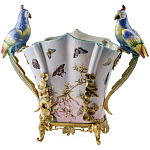 Ваза фарфоровая с попугаями Ferra варинант исполнения - 2 | Loft Concept в Санкт-петербурге