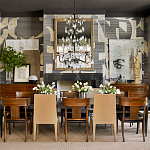 Обои ручная роспись в стиле Арт-деко Symphony Original colourway on Arkose silk dupion варинант исполнения - 1 | Loft Concept в Санкт-петербурге