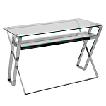 Стол письменный с прозрачной столешницей Corporate Identity варинант исполнения - 1 | Loft Concept в Санкт-петербурге