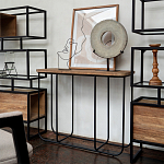 Консоль с деревянной столешницей Lyon Wood Metal Console варинант исполнения - 2 | Loft Concept в Санкт-петербурге