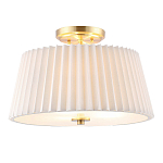 Потолочный светильник с белым плиссированным абажуром Ganglion варинант исполнения - 1 | Loft Concept в Санкт-петербурге